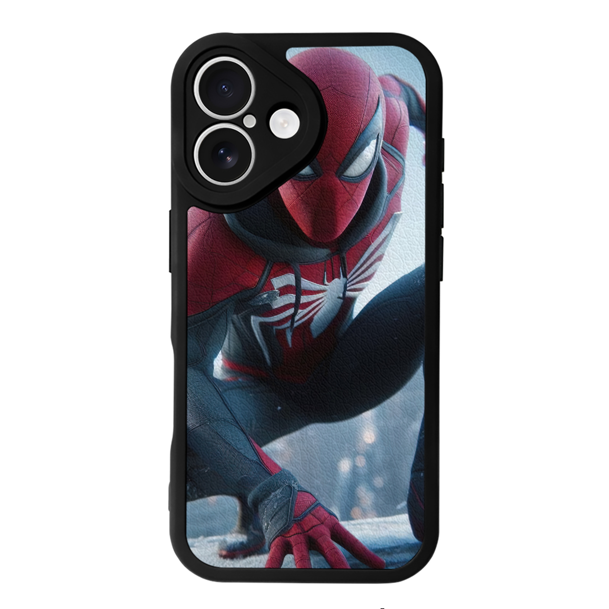 Spider Man スパイダーマン 【iPhone 16シリーズ対応】シリコンスマホケース（レザー調） 材質：シリコン